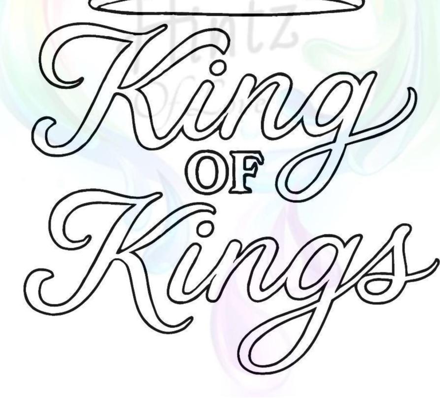 King of Kings - Jesus Christ - Printable Coloring Page (PDF Instant Download)