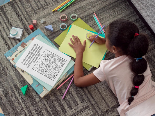 Created in His Image – Genesis 1:27 Coloring Page - Bible Verse - Adam and Eve (PDF Instant Download)