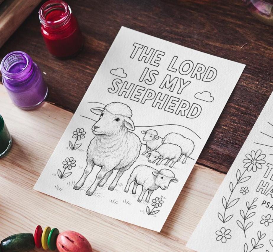 The Lord Is My Sheperd-Jesus Christ- Bible Verse (PDF Instant Download)