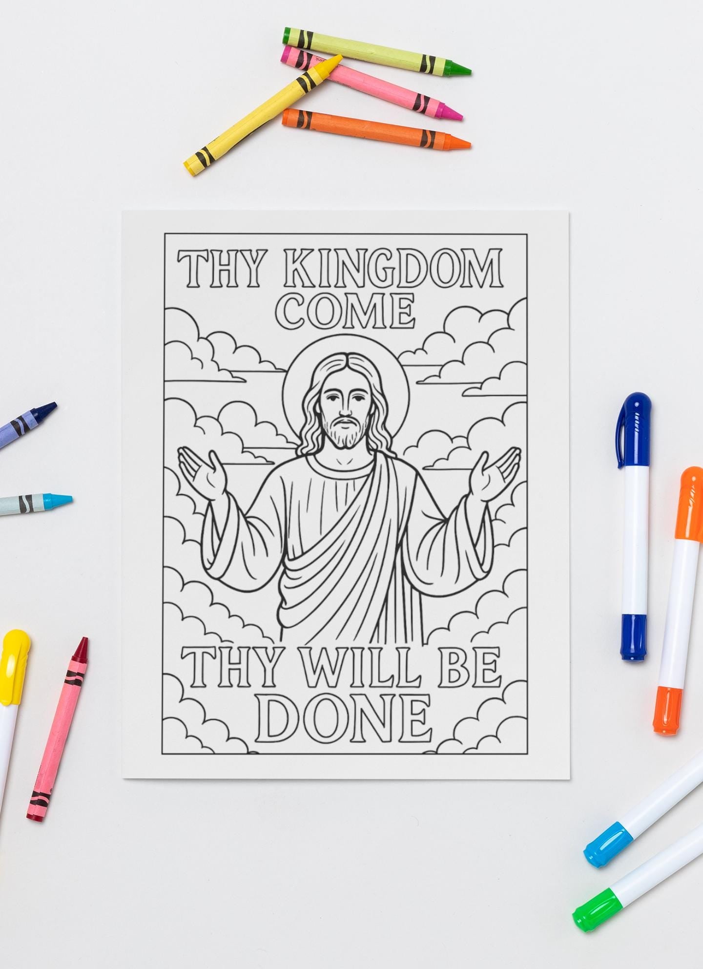 Thy Kingdom Come Thy Will Be Done - Bible Scripture (PDF Instant Download)