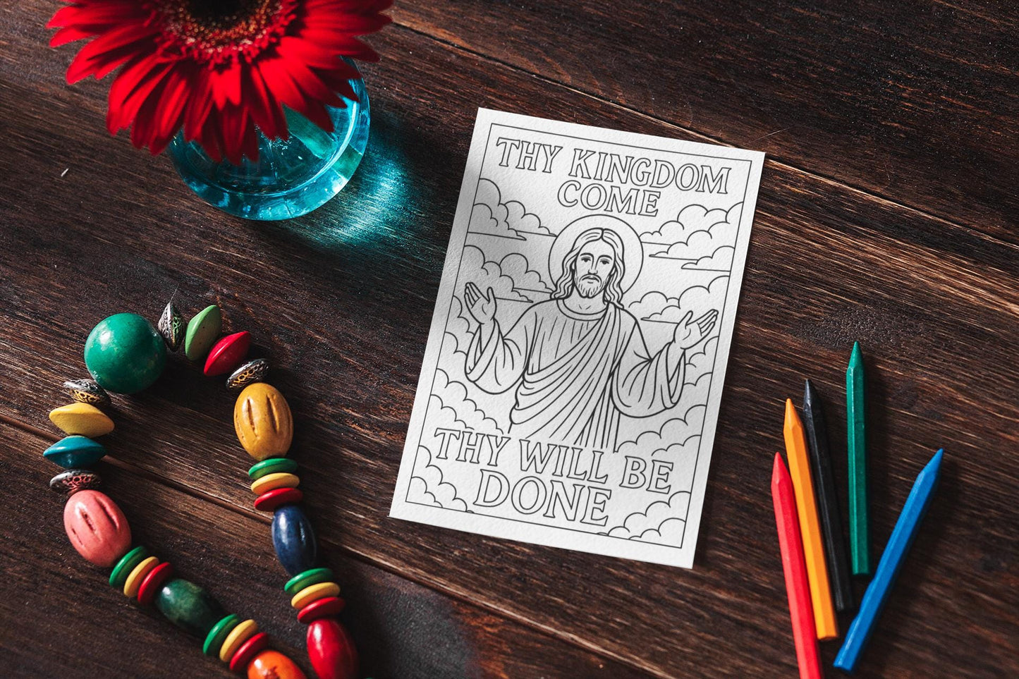 Thy Kingdom Come Thy Will Be Done - Bible Scripture (PDF Instant Download)